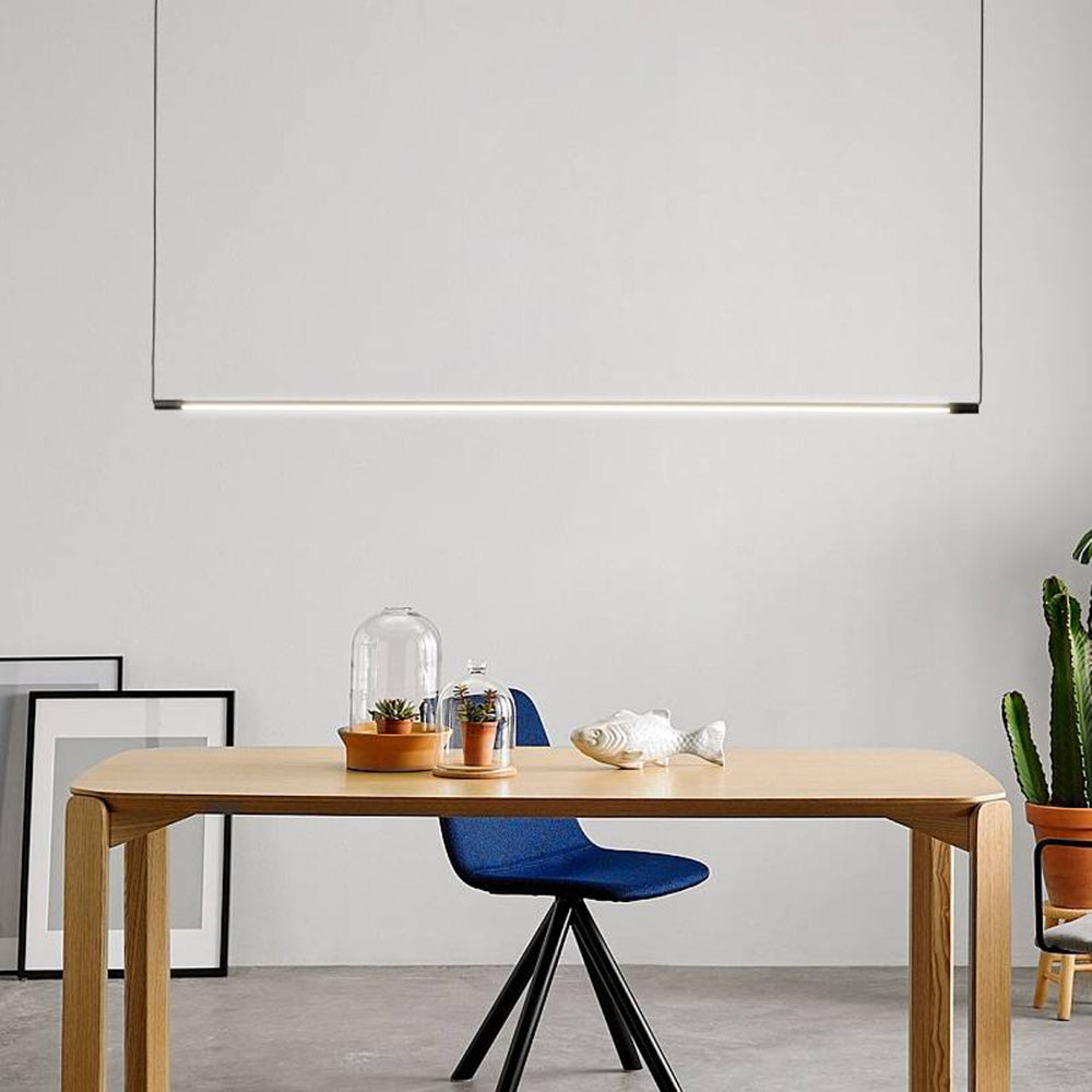 Zynar Minimalistic Linear Pendant Light, Black