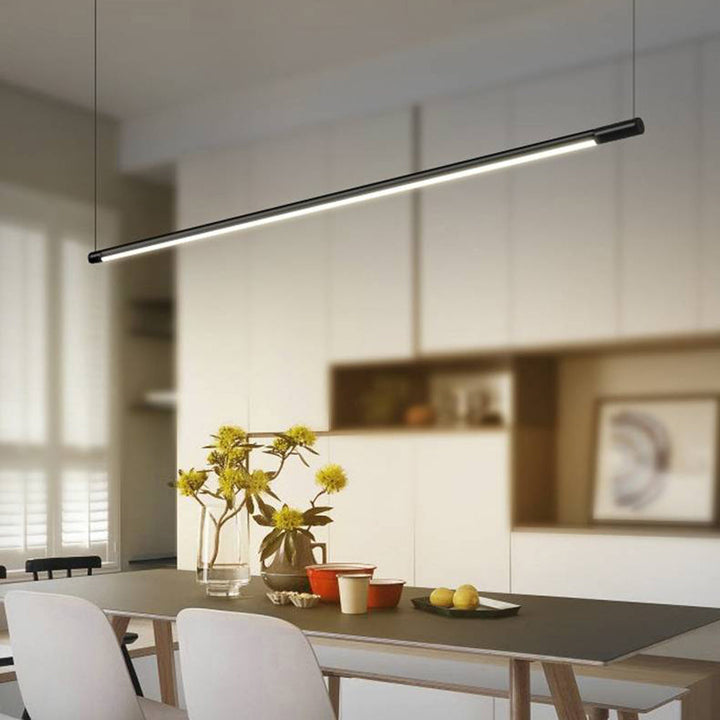 Zynar Minimalistic Linear Pendant Light, Black