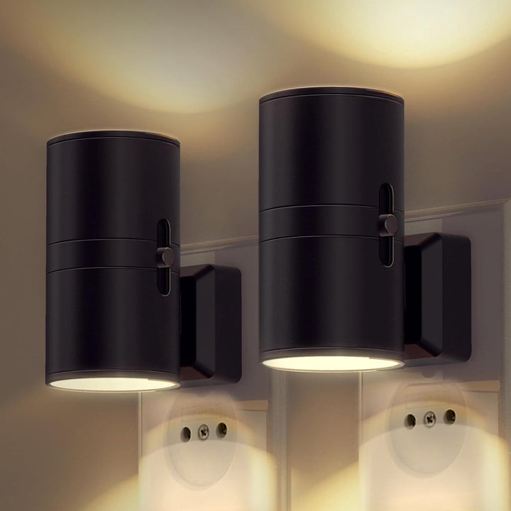 Wall Lamp Plug LED Dimmable Day Night Sensor 10W Warm Light Bedroom Hall | Sansoti