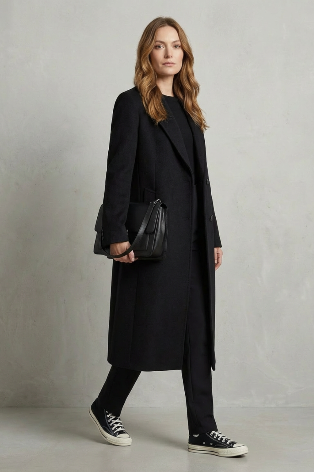 Classic Herringbone Wool Overcoat – Timeless Tailored Style
