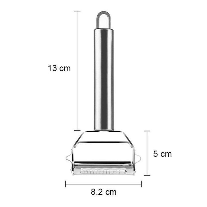 Dual-Blade Stainless Steel Vegetable Peeler and Julienne Cutter