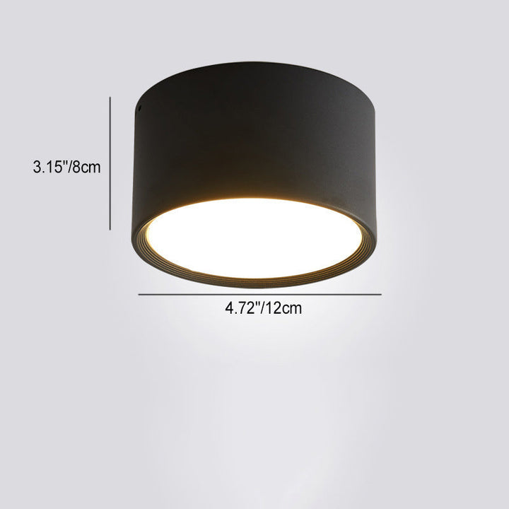 Modern Minimalist Cylinder Aluminum Acrylic LED Ceiling Lamp for Hallways