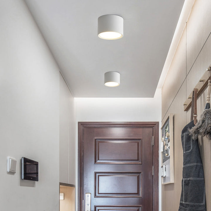 Modern Minimalist Cylinder Aluminum Acrylic LED Ceiling Lamp for Hallways