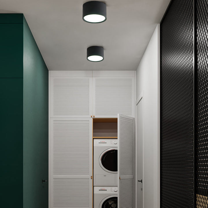 Modern Minimalist Cylinder Aluminum Acrylic LED Ceiling Lamp for Hallways