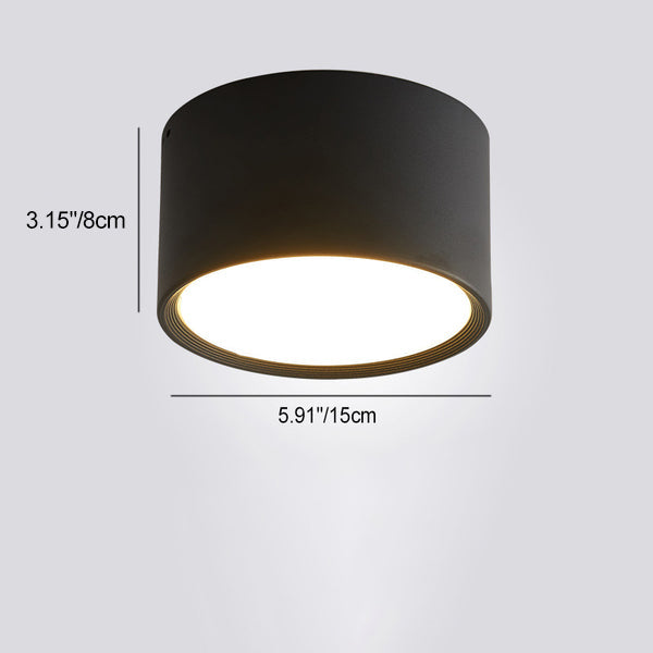 Modern Minimalist Cylinder Aluminum Acrylic LED Ceiling Lamp for Hallways