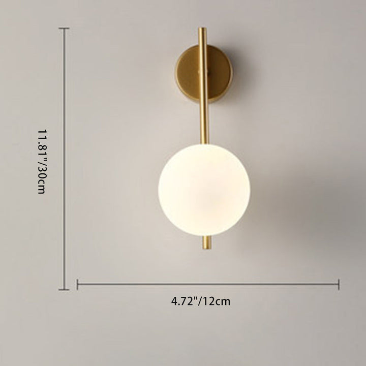 Contemporary Nordic Globe Iron Glass 1-Light Wall Lamp for Living Room