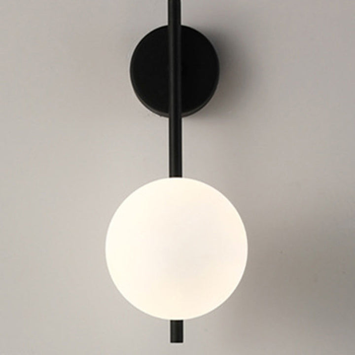 Contemporary Nordic Globe Iron Glass 1-Light Wall Lamp for Living Room