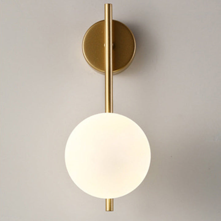 Contemporary Nordic Globe Iron Glass 1-Light Wall Lamp for Living Room