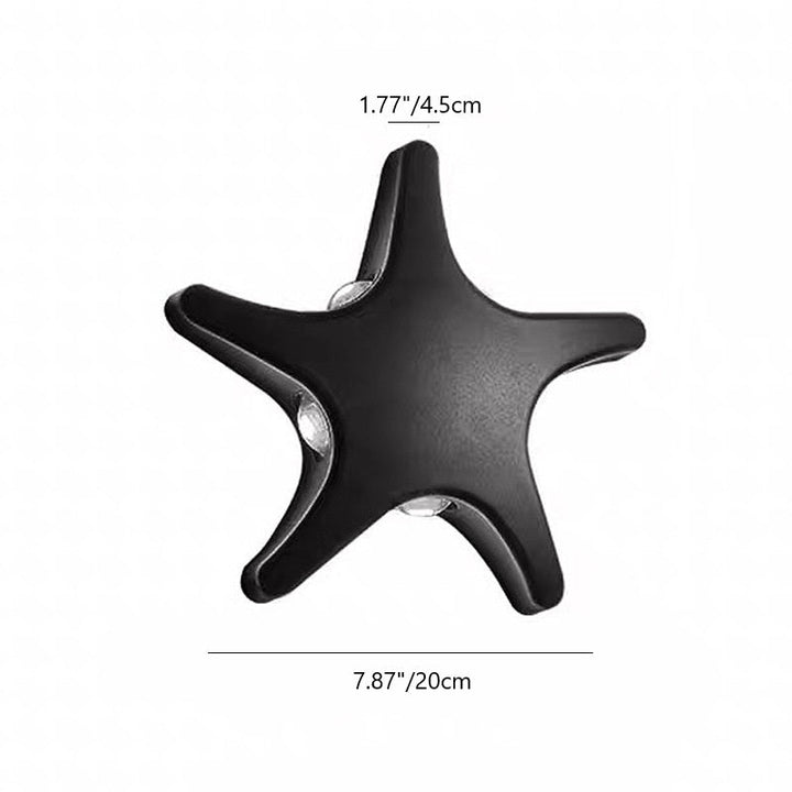 Contemporary Creative Waterproof Starfish Die-Cast Aluminum Acrylic LED Outdoor Wall Lamp for Outdoor Patio
