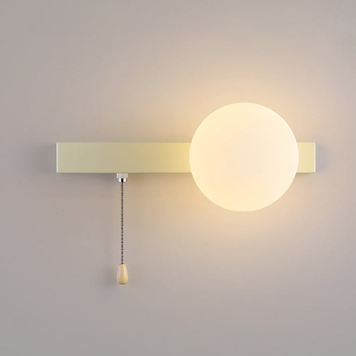 Modern Simplicity Geometry Iron Glass 1-Light Zipper Wall Lamp for Bedroom