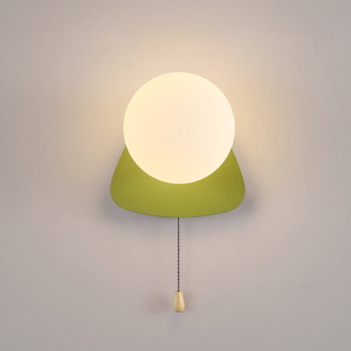 Modern Simplicity Geometry Iron Glass 1-Light Zipper Wall Lamp for Bedroom