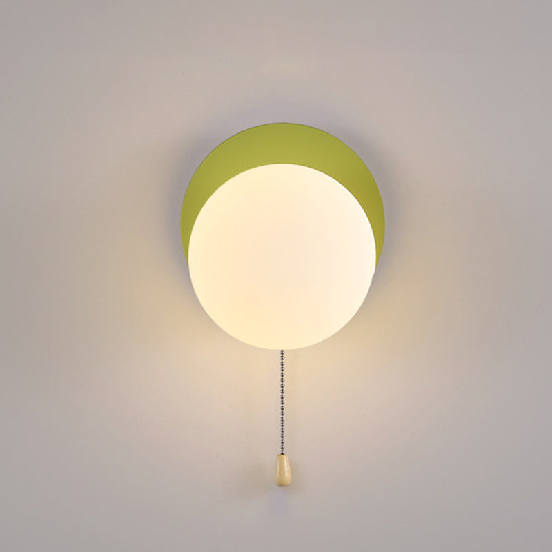 Modern Simplicity Geometry Iron Glass 1-Light Zipper Wall Lamp for Bedroom