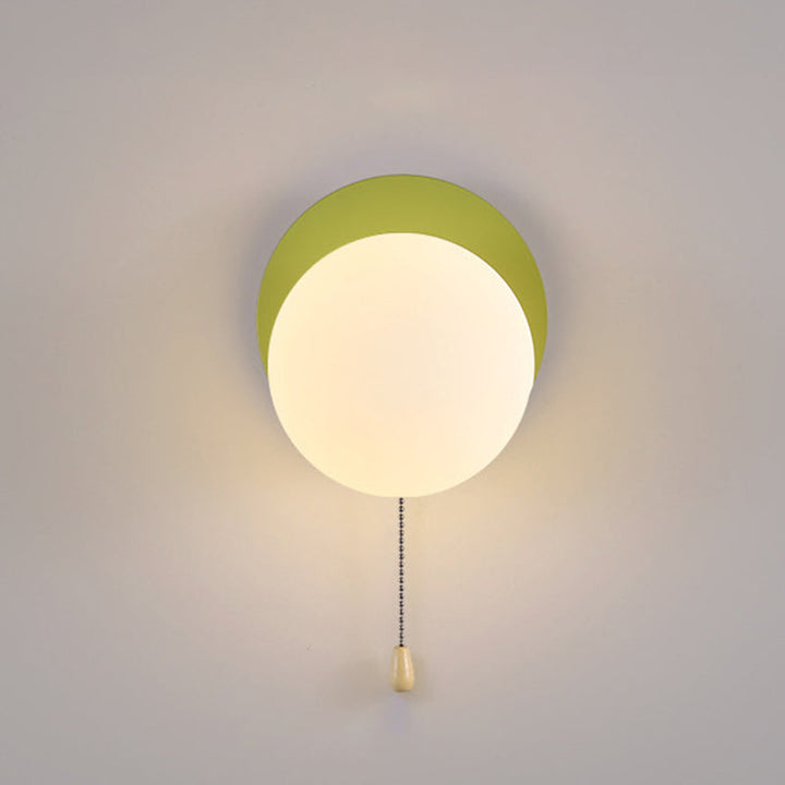 Modern Simplicity Geometry Iron Glass 1-Light Zipper Wall Lamp for Bedroom