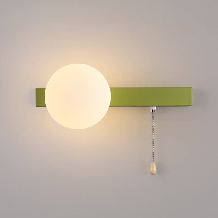 Modern Simplicity Geometry Iron Glass 1-Light Zipper Wall Lamp for Bedroom