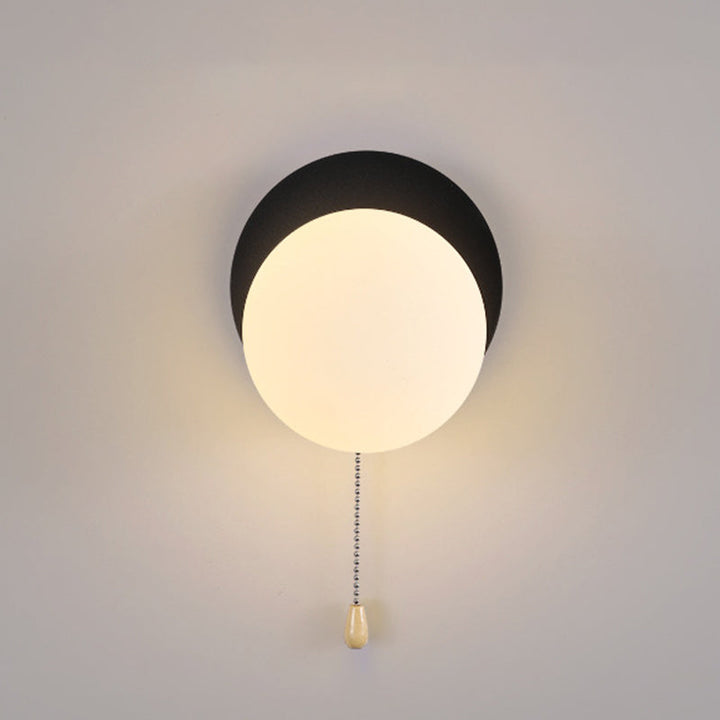 Modern Simplicity Geometry Iron Glass 1-Light Zipper Wall Lamp for Bedroom