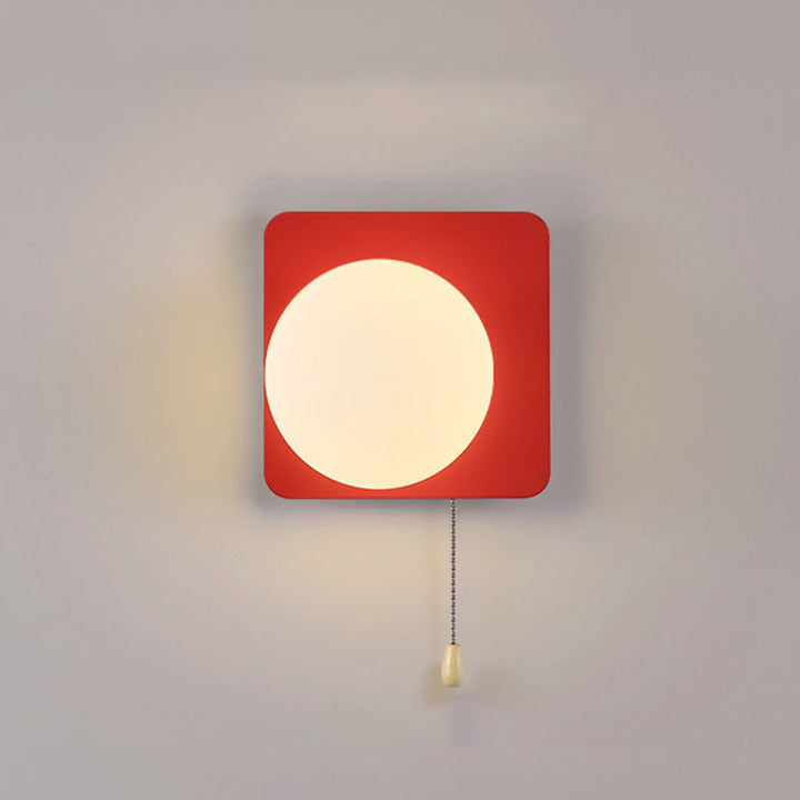 Modern Simplicity Geometry Iron Glass 1-Light Zipper Wall Lamp for Bedroom