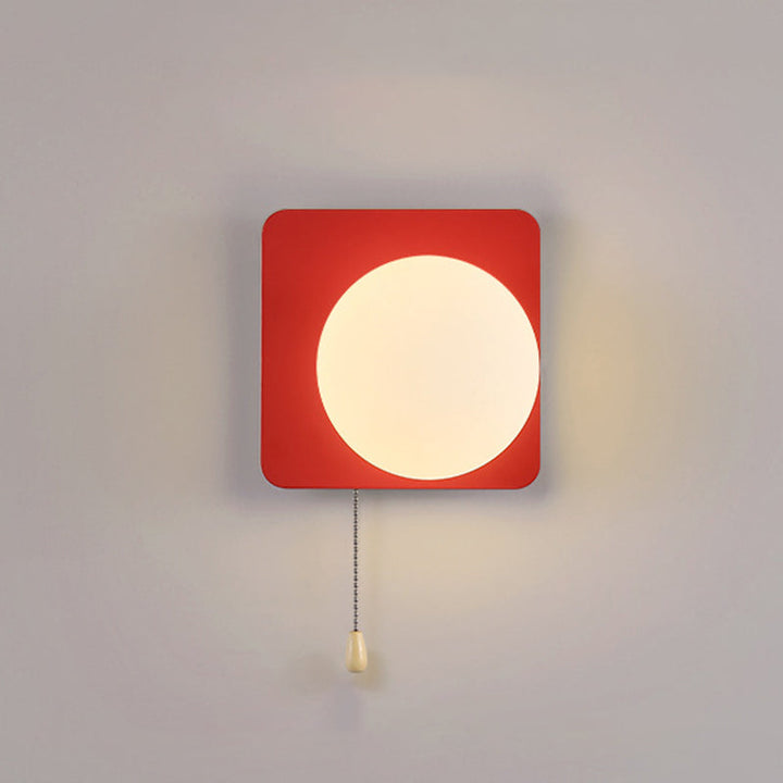 Modern Simplicity Geometry Iron Glass 1-Light Zipper Wall Lamp for Bedroom