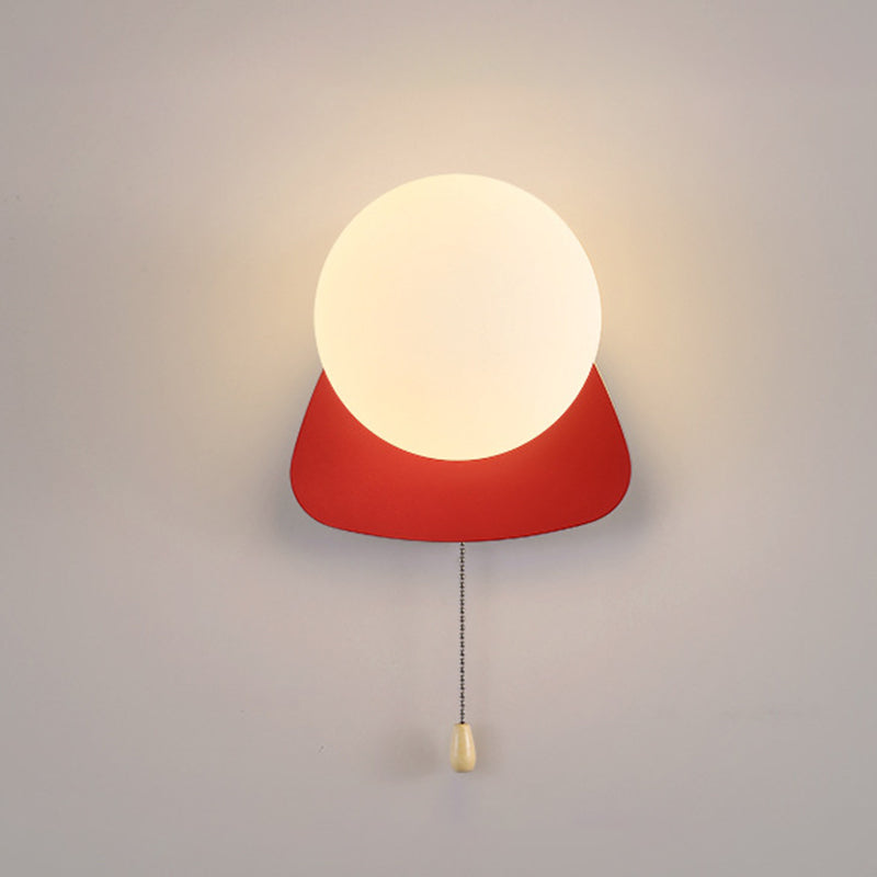 Modern Simplicity Geometry Iron Glass 1-Light Zipper Wall Lamp for Bedroom