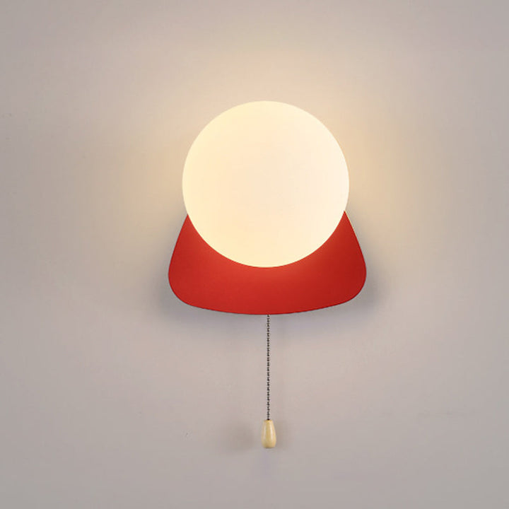 Modern Simplicity Geometry Iron Glass 1-Light Zipper Wall Lamp for Bedroom