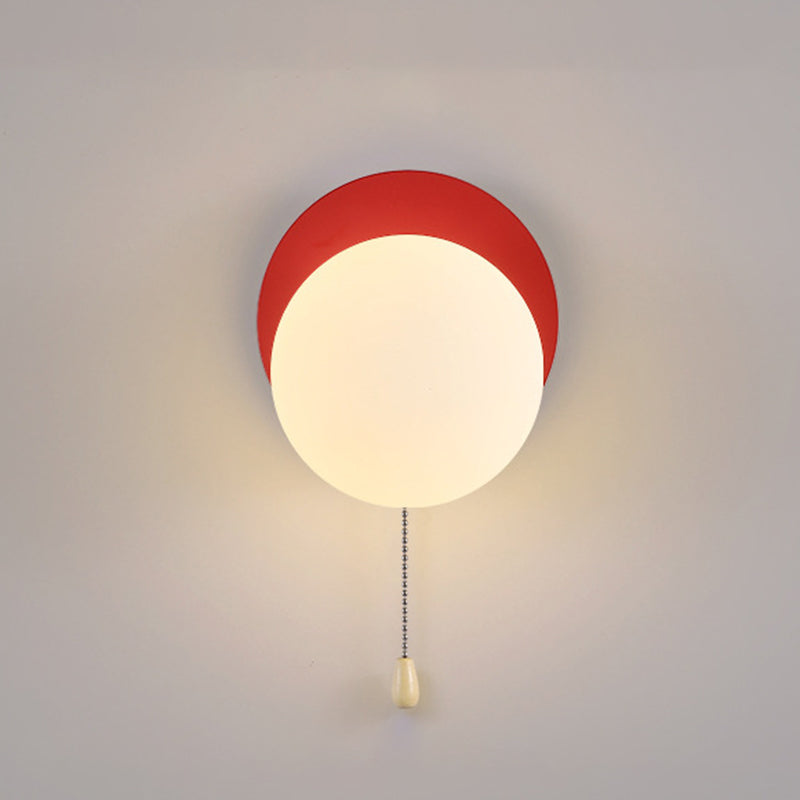 Modern Simplicity Geometry Iron Glass 1-Light Zipper Wall Lamp for Bedroom