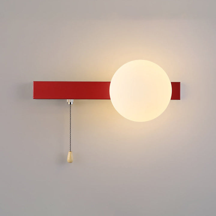 Modern Simplicity Geometry Iron Glass 1-Light Zipper Wall Lamp for Bedroom