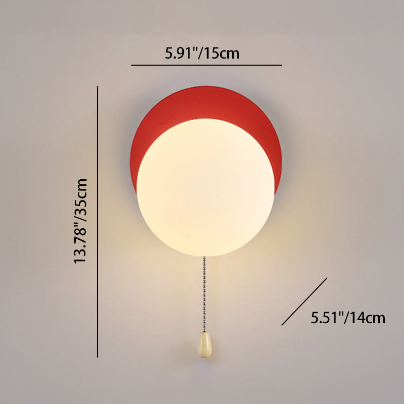 Modern Simplicity Geometry Iron Glass 1-Light Zipper Wall Lamp for Bedroom