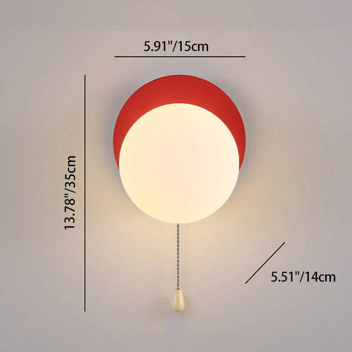 Modern Simplicity Geometry Iron Glass 1-Light Zipper Wall Lamp for Bedroom