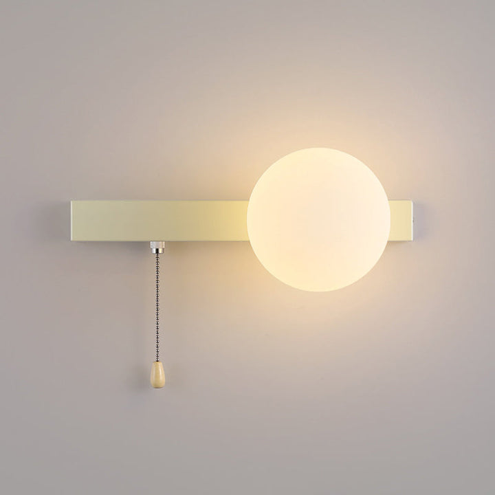 Modern Simplicity Geometry Iron Glass 1-Light Zipper Wall Lamp for Bedroom