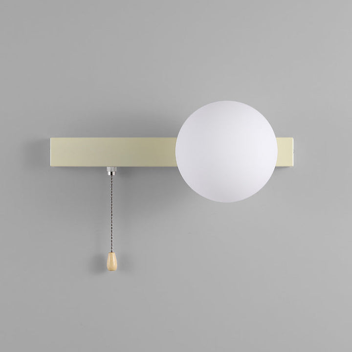 Modern Simplicity Geometry Iron Glass 1-Light Zipper Wall Lamp for Bedroom