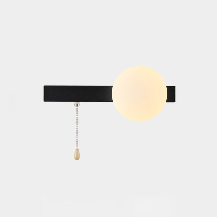 Modern Simplicity Geometry Iron Glass 1-Light Zipper Wall Lamp for Bedroom