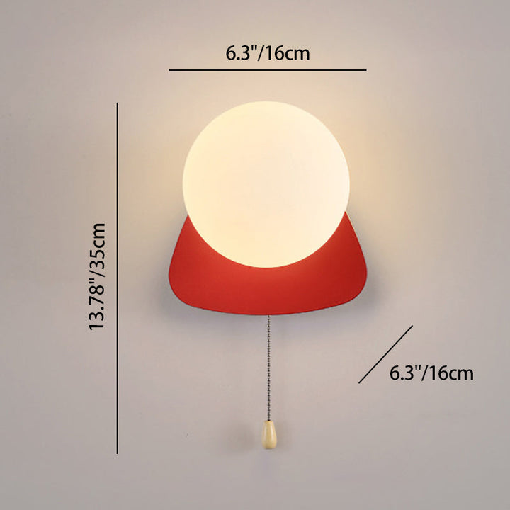 Modern Simplicity Geometry Iron Glass 1-Light Zipper Wall Lamp for Bedroom