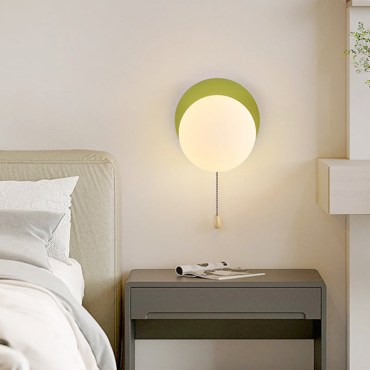 Modern Simplicity Geometry Iron Glass 1-Light Zipper Wall Lamp for Bedroom