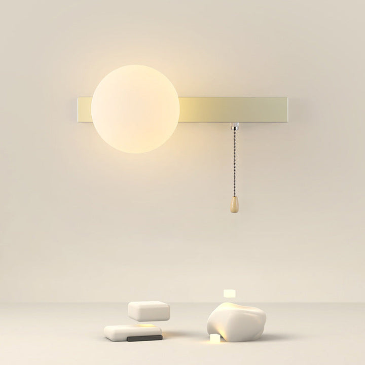 Modern Simplicity Geometry Iron Glass 1-Light Zipper Wall Lamp for Bedroom