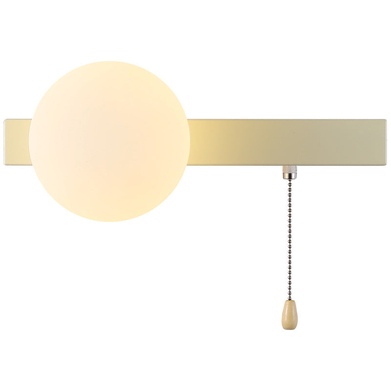 Modern Simplicity Geometry Iron Glass 1-Light Zipper Wall Lamp for Bedroom