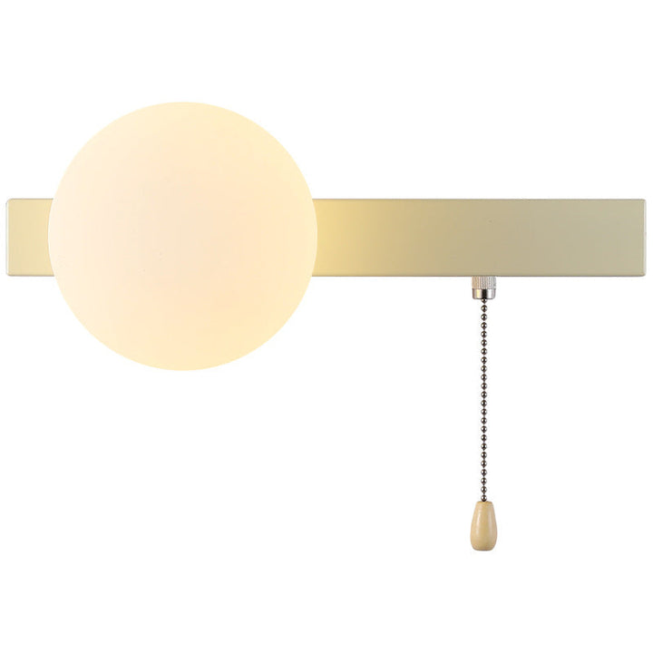 Modern Simplicity Geometry Iron Glass 1-Light Zipper Wall Lamp for Bedroom
