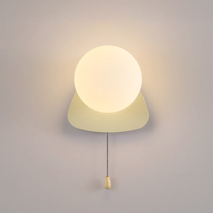 Modern Simplicity Geometry Iron Glass 1-Light Zipper Wall Lamp for Bedroom