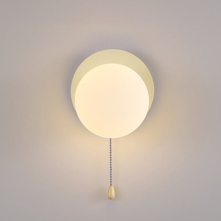 Modern Simplicity Geometry Iron Glass 1-Light Zipper Wall Lamp for Bedroom
