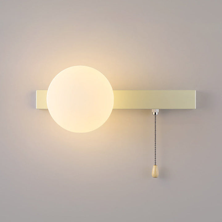 Modern Simplicity Geometry Iron Glass 1-Light Zipper Wall Lamp for Bedroom