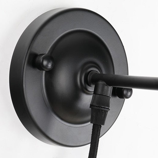 Retro Industrial Forged Iron 1-Light Source Pulley Wall Lamp