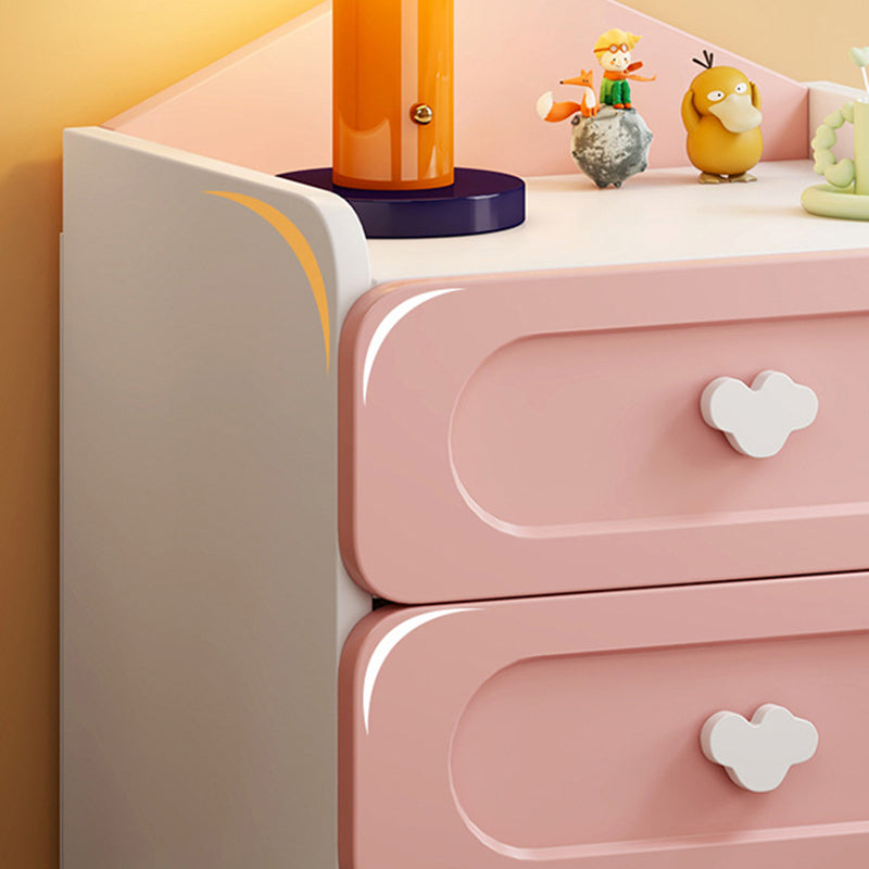 Contemporary Creative Children's Square MDF Nightstand 2-Drawers for Bedroom