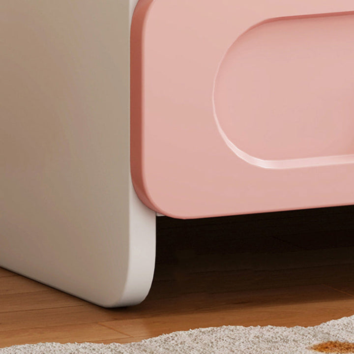 Contemporary Creative Children's Square MDF Nightstand 2-Drawers for Bedroom