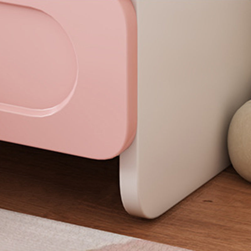 Contemporary Creative Children's Square MDF Nightstand 2-Drawers for Bedroom