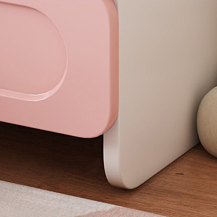 Contemporary Creative Children's Square MDF Nightstand 2-Drawers for Bedroom