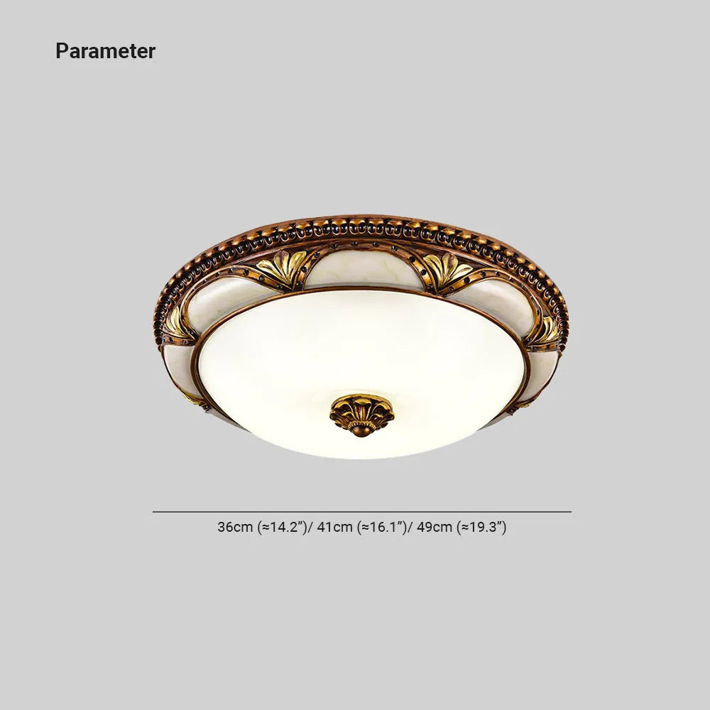 Epoch Floral Retro Antique Brass Ceiling Lamp