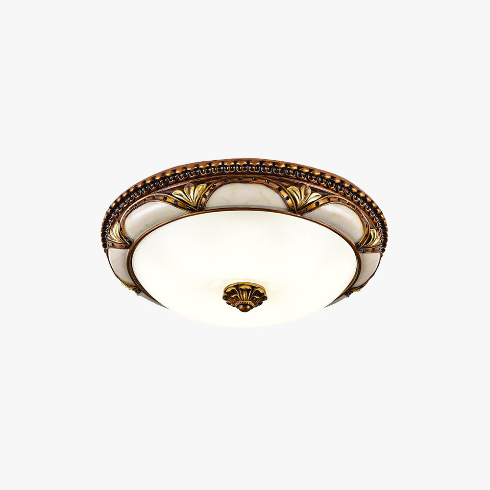 Epoch Floral Retro Antique Brass Ceiling Lamp