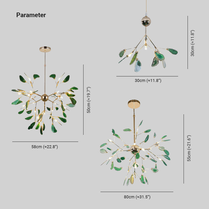 Aria Agate Creative Colorful Chandelier Bedroom/Living Room