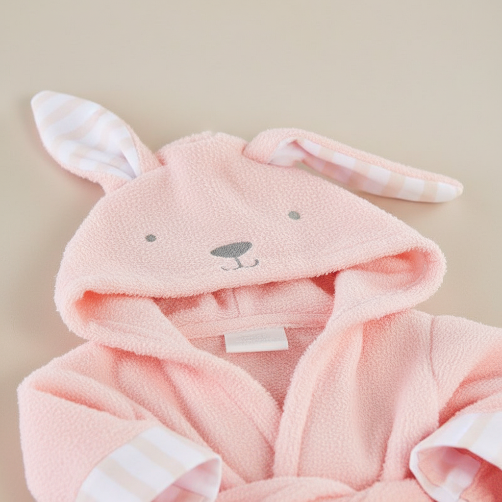 Hooded Baby Bath Towel with Animal Design - Soft Cotton Blend