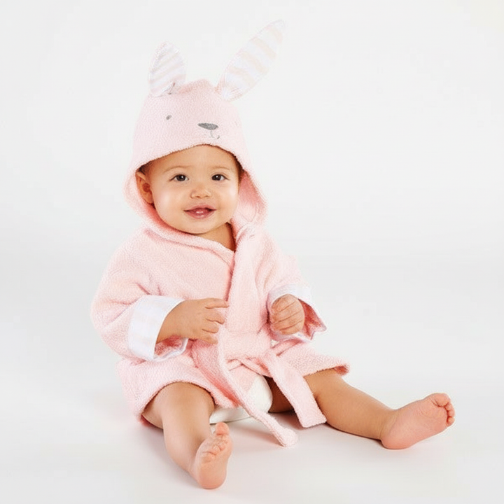 Hooded Baby Bath Towel with Animal Design - Soft Cotton Blend