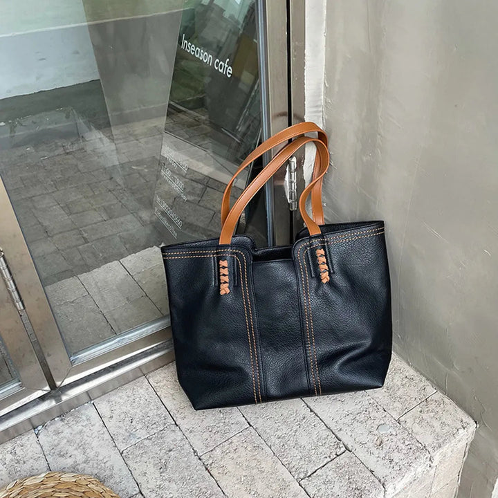 Rova – Large Vegan Leather Tote Bag, Work Shoulder Bag
