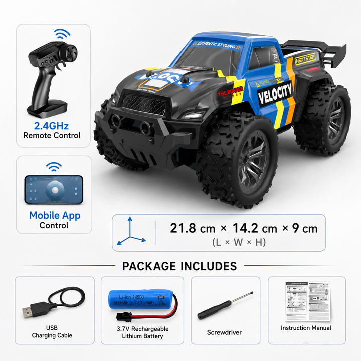 All-Terrain 4WD Off-Road RC Truck with Waterproof Design